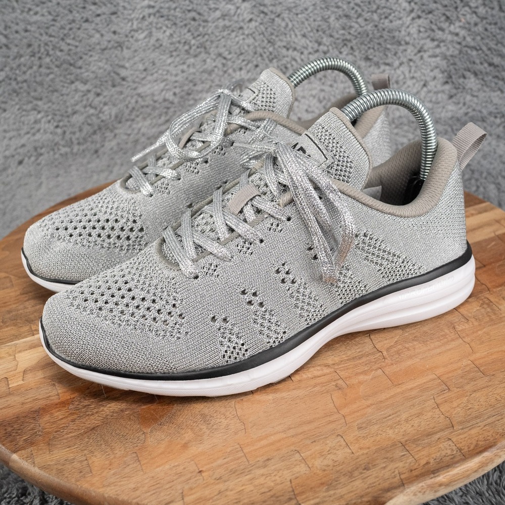 APL Women's TechLoom Pro Running Shoes Gray Knit Size 7.5 - Picture 3 of 9